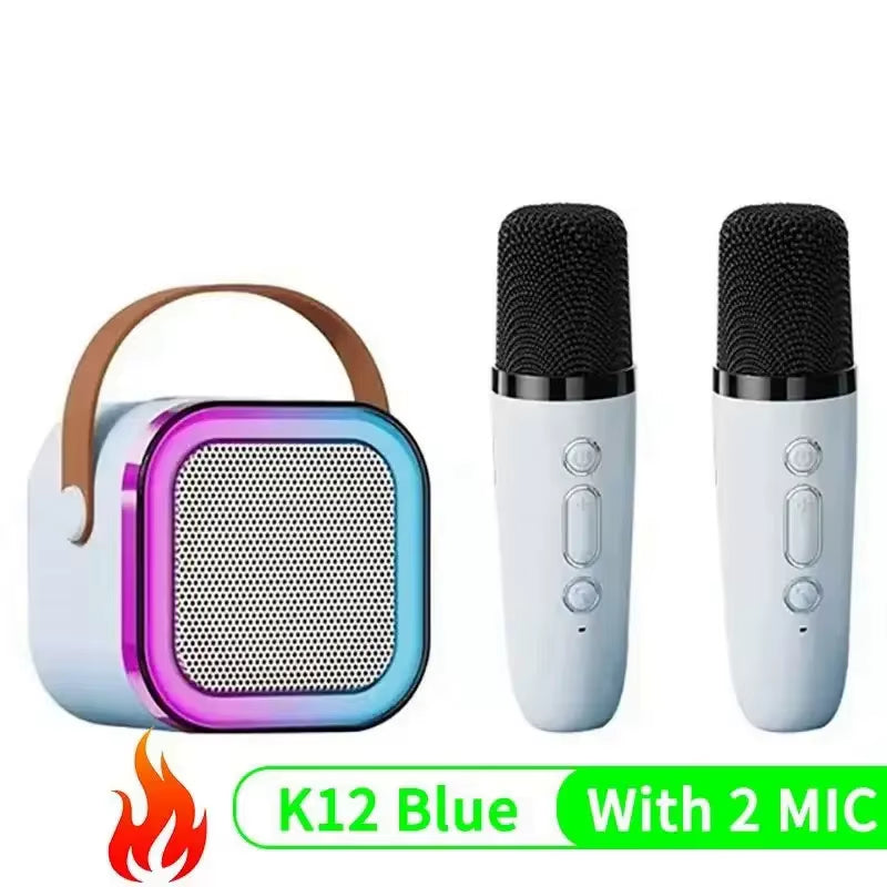 K12 PartyPro Wireless Karaoke Speaker – 2 Mics, RGB Lights, Pure Fun