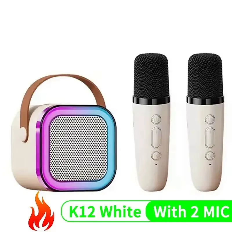 K12 PartyPro Wireless Karaoke Speaker – 2 Mics, RGB Lights, Pure Fun