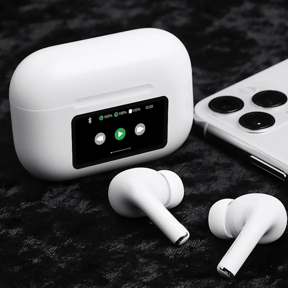 LED Display Noise-Canceling Bluetooth Earbuds