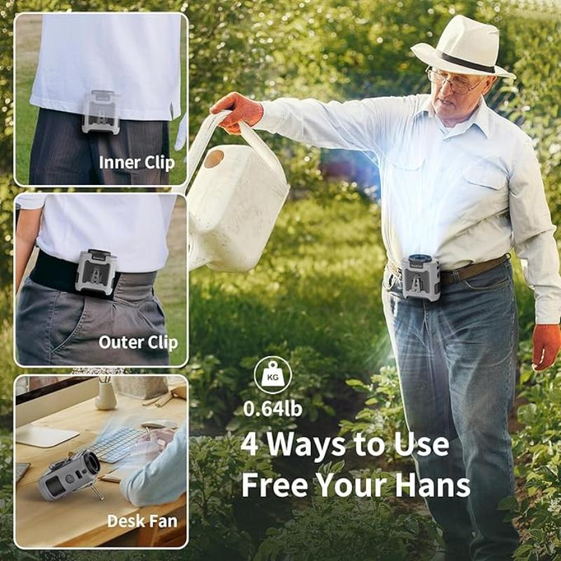 Portable 10,000mAh Power Bank: 3-in-1 Fan, Torch & LED Light