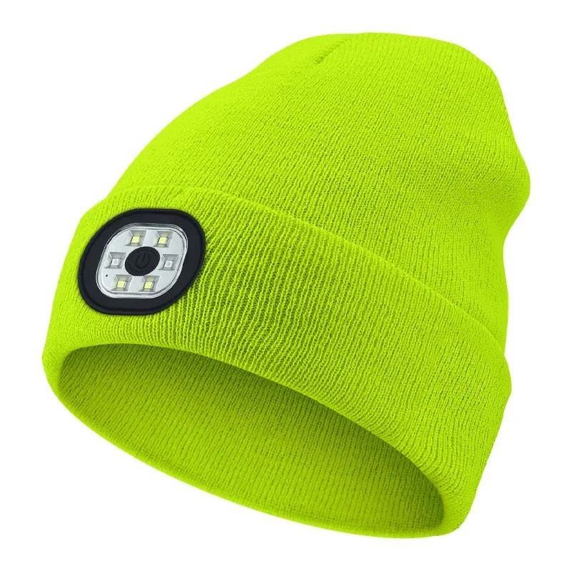GlowGear™ LED Beanie Hat: USB Rechargeable Winter Headlamp Cap for Warmth & Hands-Free Light