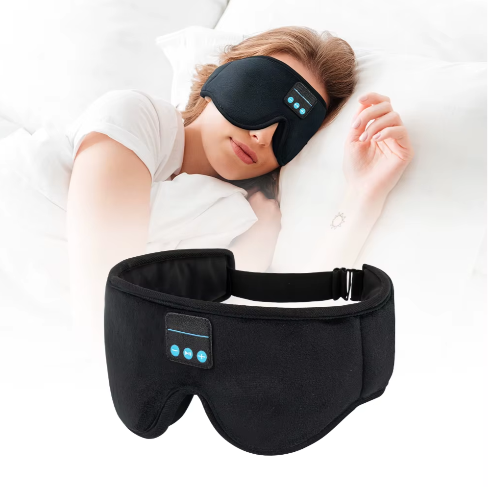 DreamTune 3D: Bluetooth Sleep Mask with Wireless Headset & Adjustable Eye Cover