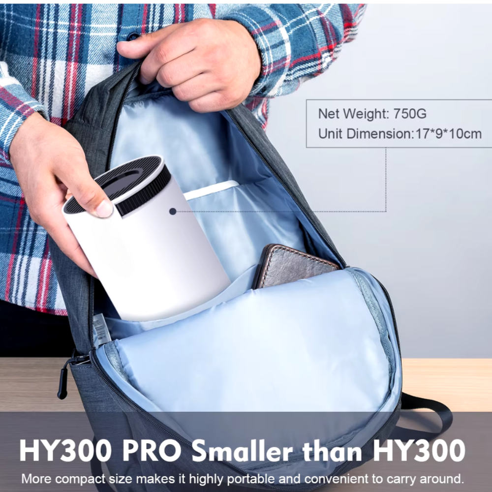 CineCast™ HY300 PRO Smart Projector – 4K Ready. WiFi 6 Fast. Theater Anywhere